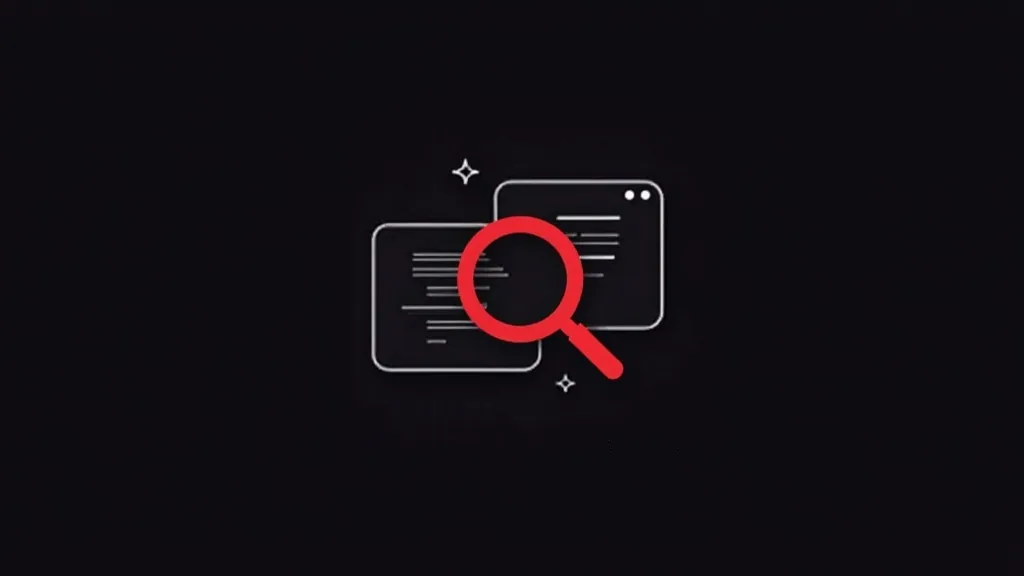 Ikonografski prikaz pretrage sajta sa magnifying glass i prikazom web stranica za AI optimizaciju