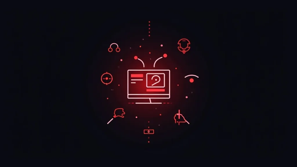 Neon ikone digitalnog marketinga - TV ekran sa grafikom okružen simbolima SEO, društvenih mreža, analitike i brenda