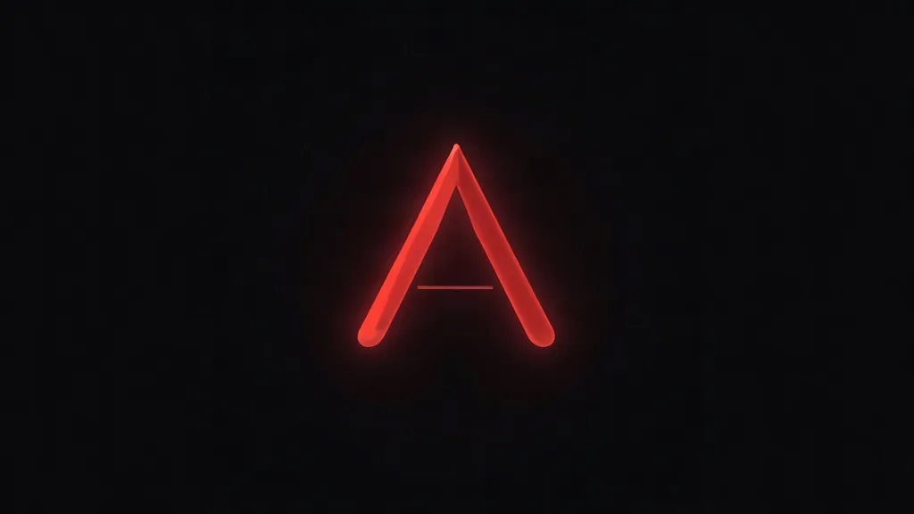 Crveni neonski logo "A" koji simbolizuje autoritet i E-E-A-T strategiju za SEO