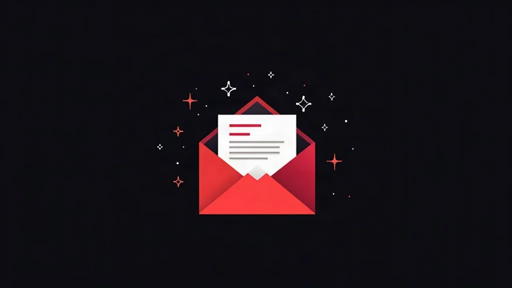 Otvorena crvena kovertu sa porukom - welcome email sekvenca za automatizaciju email marketinga