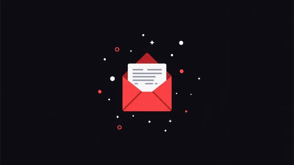 Crvena otvorena konekcija sa pismom i tekstom - simbolika email marketinga za e-commerce i prodaju online