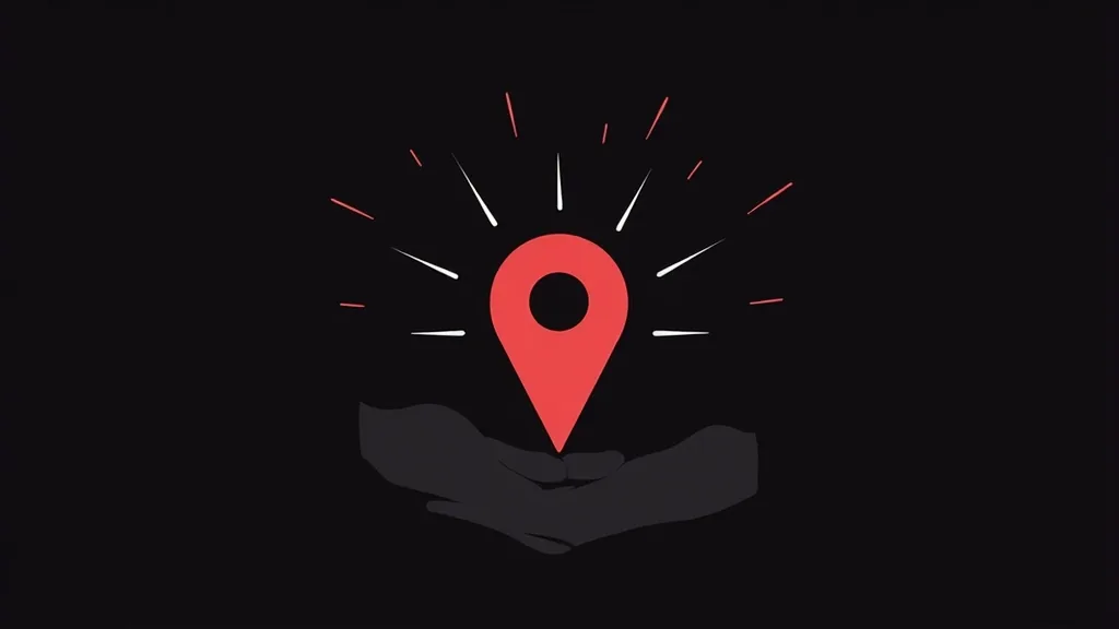 Icona lokacije sa zracima i rukama - lokalni marketing za restoran kroz Google Ads