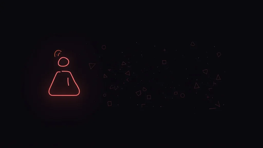 Neon ikona AI asistenta sa šlemom i torbi, simbolizuje digitalnu transformaciju u korisničkom servisu