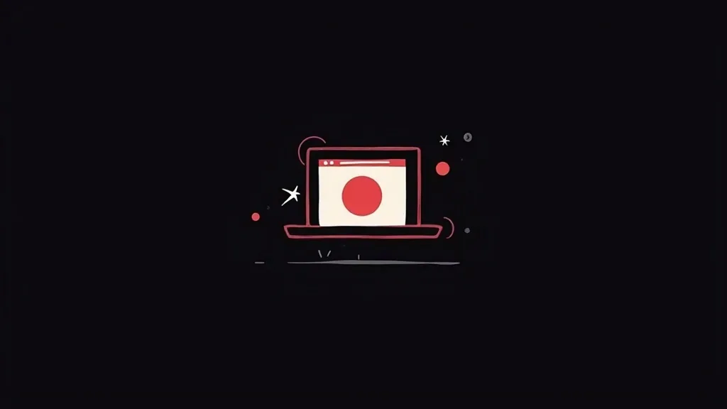 Ilustracija laptopa sa crvenim krugom - jeftini web sajt za mala preduzeća