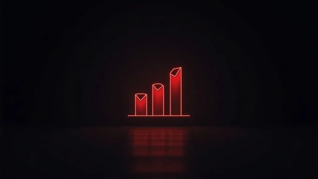 Neonski grafikon sa rastućim stupcima simbolizuje rast prodaje i uspešan digitalni marketing sa malim budžetom