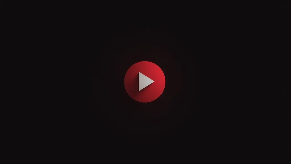 Crveni play dugme na crnoj pozadini - simbol video sadržaja za društvene mreže