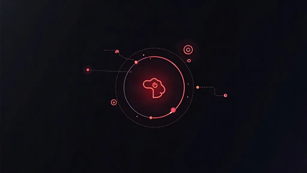 AI marketing automatizacija - crvena neonska ikona mrežne tehnologije za mala preduzeća