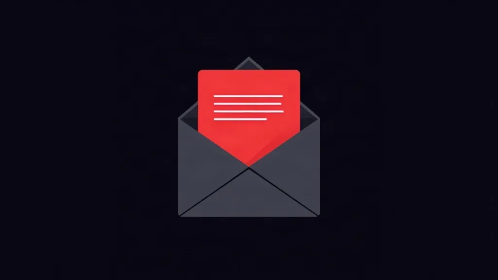 Otvorena koverata sa crvenom porukom za AI personalizovano email marketing male poslovne 2026