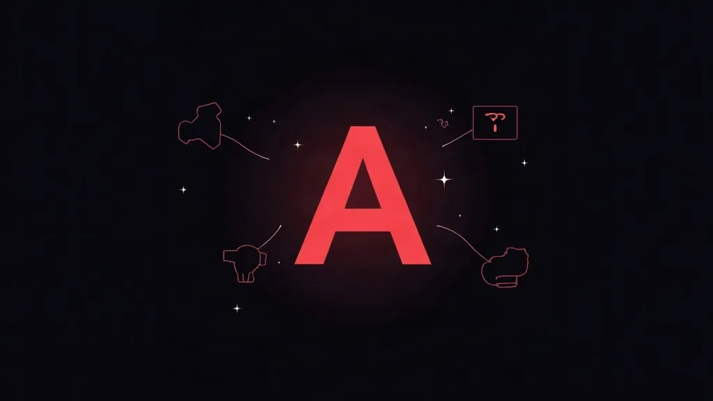 Crveno AI slovo A sa ikone životinja - personalizacija vestačke inteligencije za web engagement