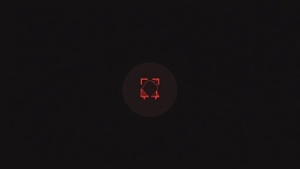 Crvena ikona logotipa na crnoj pozadini - simbol profesionalnog dizajna za male firme