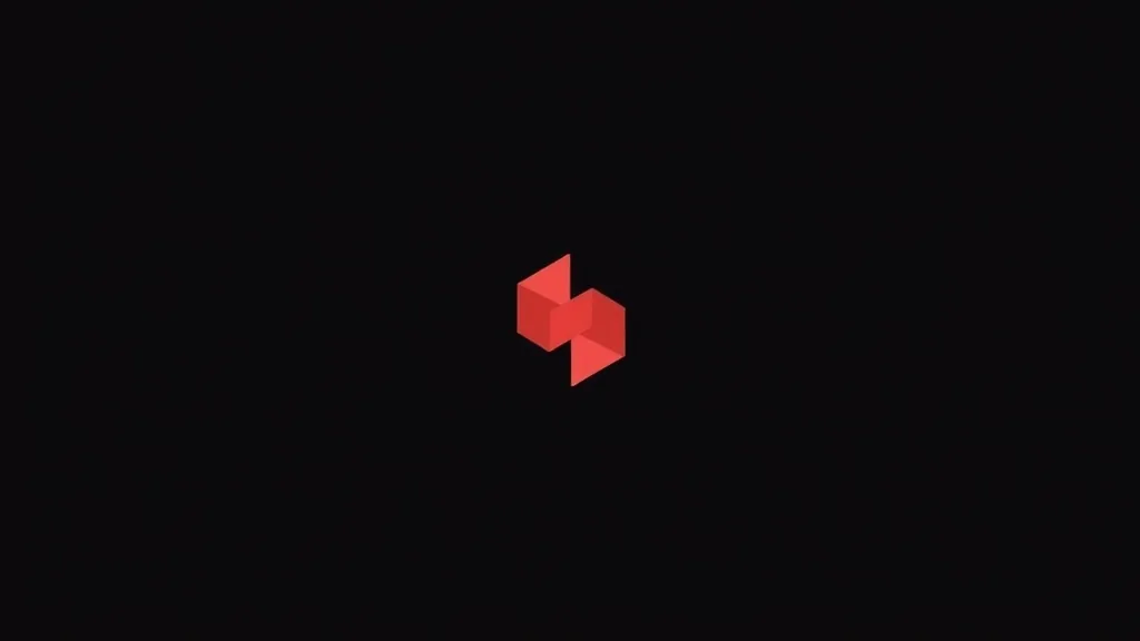 Moderan crveni 3D logo sa geometrijskim oblicima - primer memorabilnog dizajna za biznis identitet