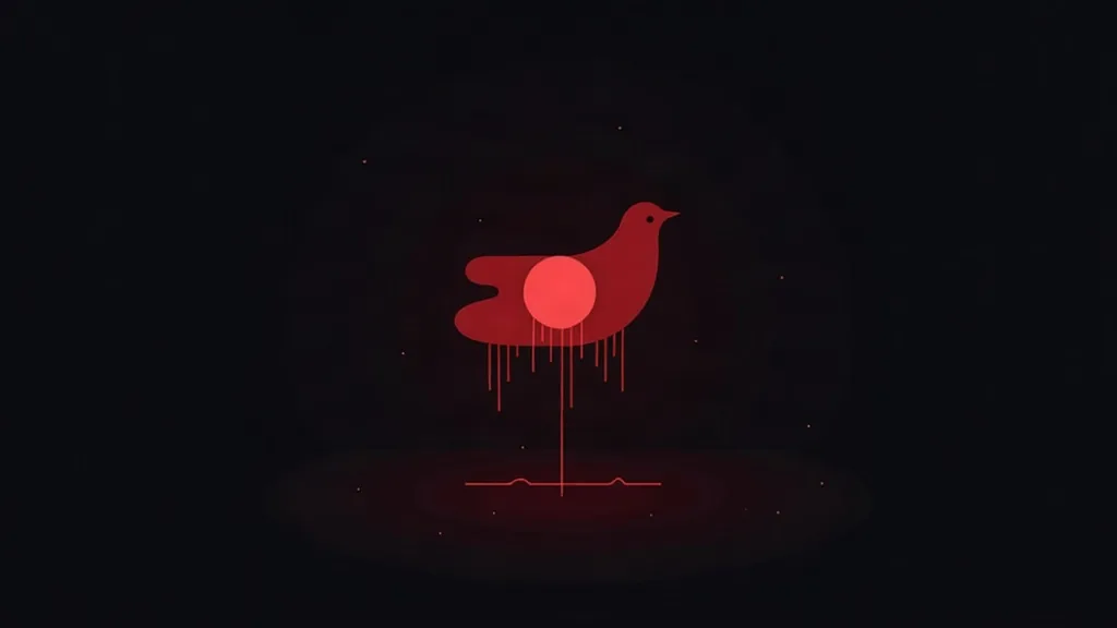 Crveni ptica sa kapljicama i srcem - ilustracija lokalne niše SEO strategije