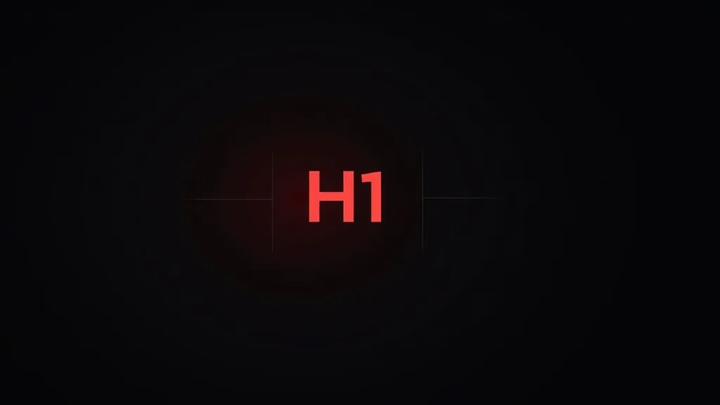 H1 naslov u crvenoj boji na crnoj pozadini - semantička HTML struktura za SEO optimizaciju
