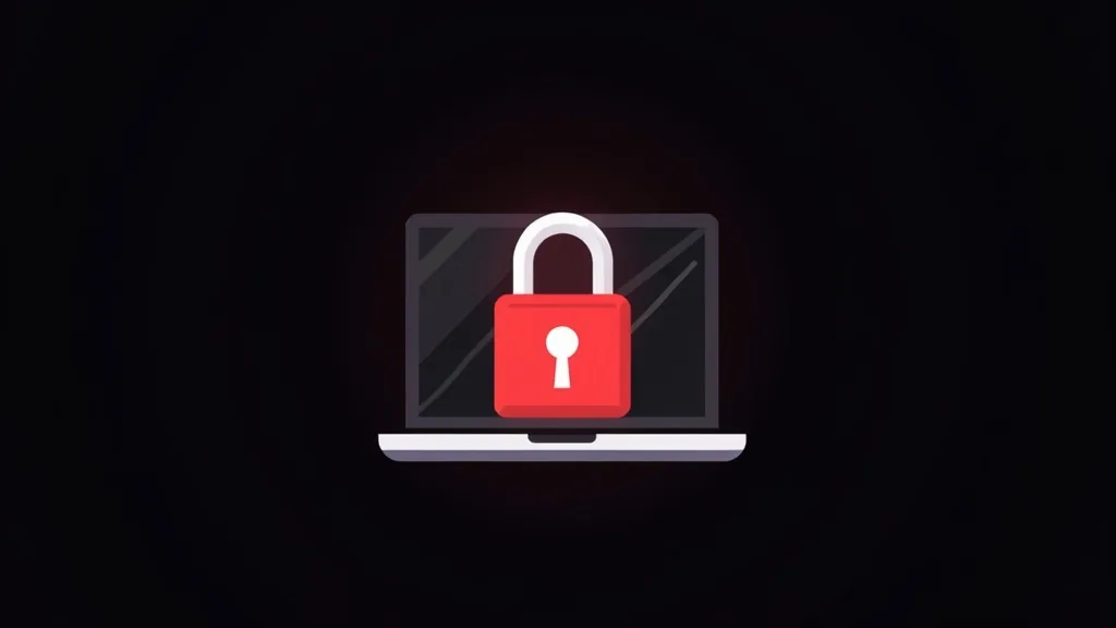 Laptop sa crvenom zaključanom katancom i SSL sertifikatom za zaštitu podataka na vebsajtu