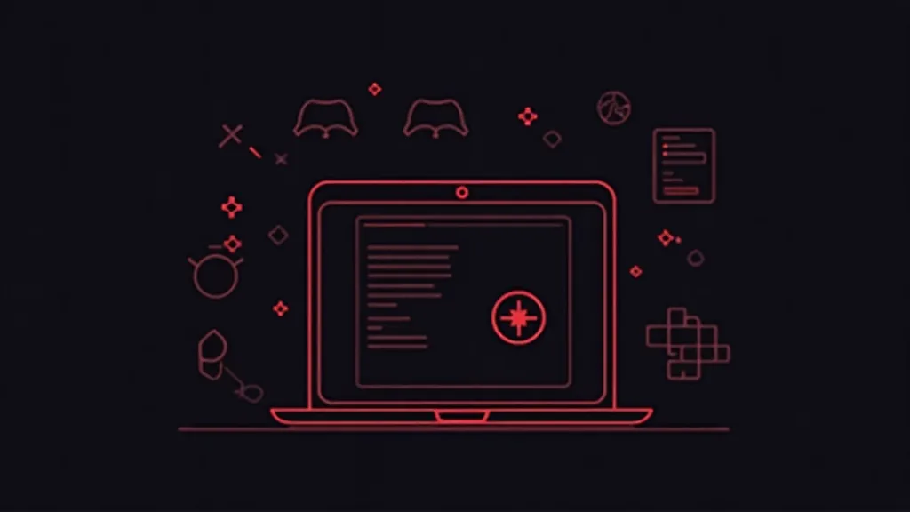 Laptop sa ikonama za pretragu, mobilni razvoj i SEO optimizaciju za handverk