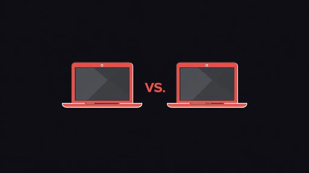 Poređenje два laptop računara - web dizajn naspram gotovog template sajta za biznis