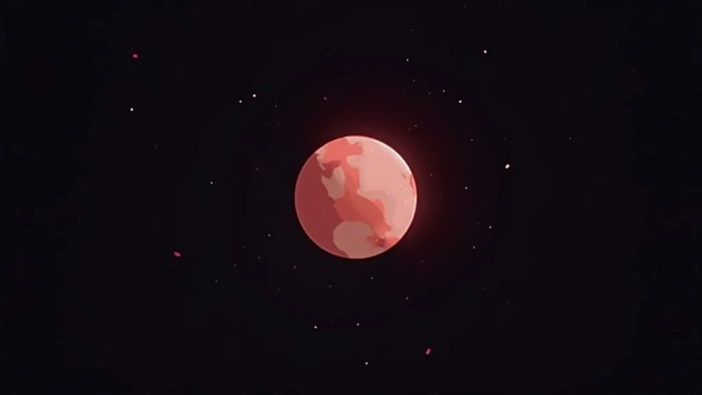 Crvena planeta Zemlja u svemiru - ilustracija za blog o WordPress i HTML rešenjima za male firme